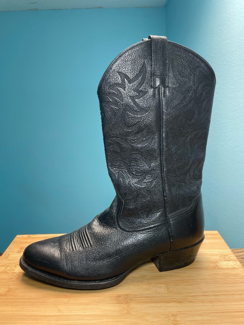 Ariat Deertan Heritage R Toe Cowboy Boots Men's 13D Black Western 34770 Nice!